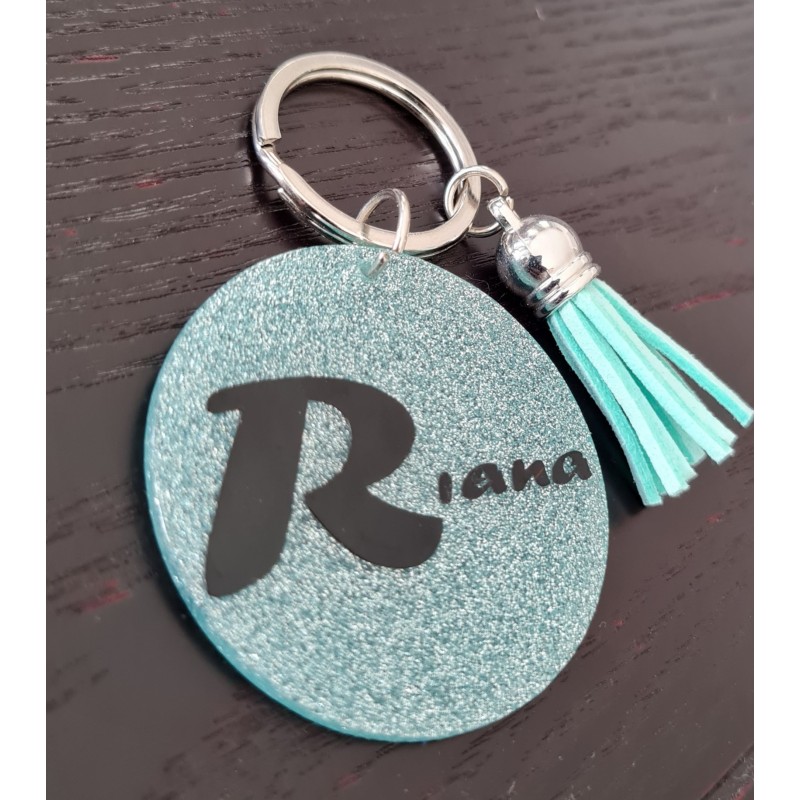 Glitter Keyring with Tassel